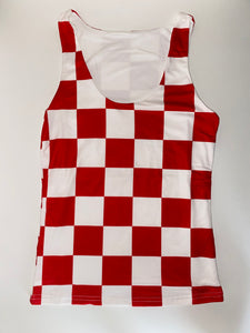 Front of Red and White Checkered Tank 