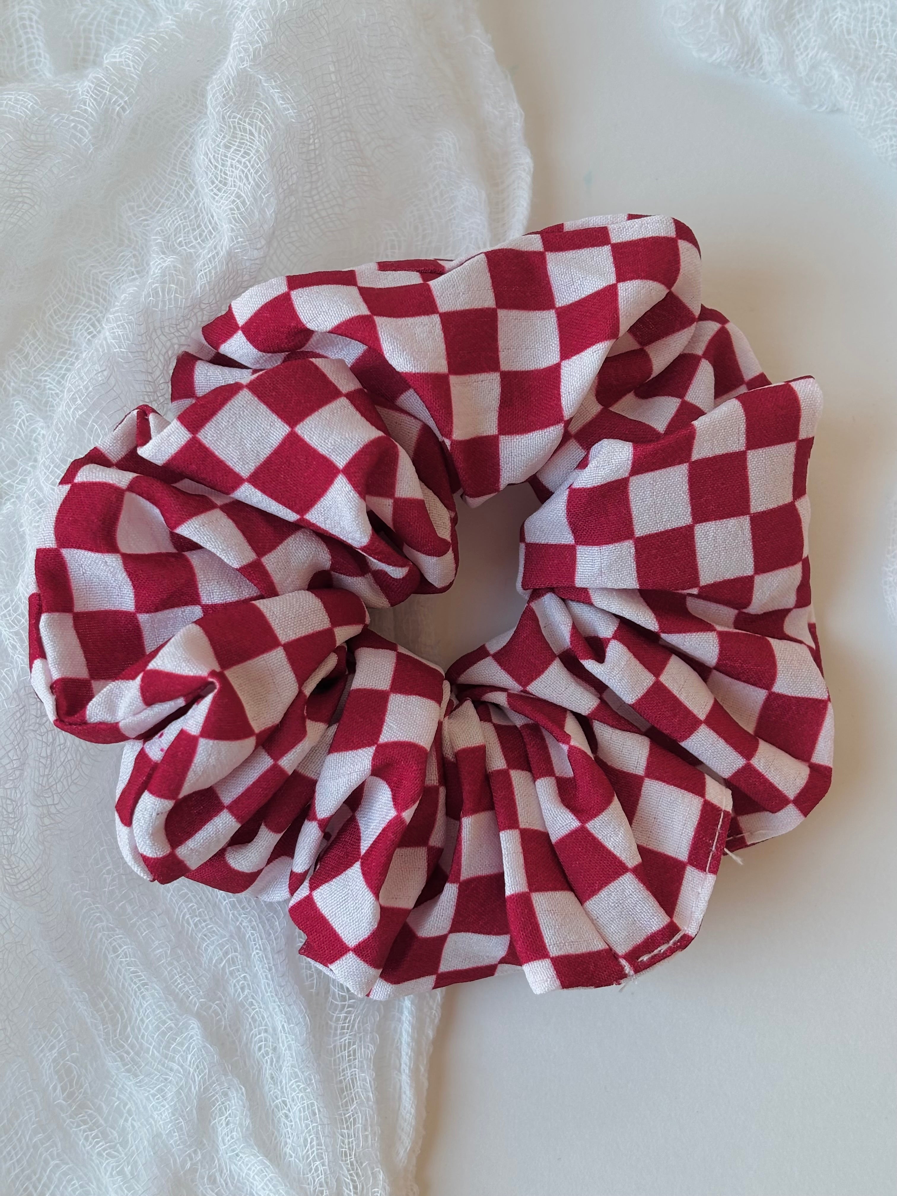 Checkered Scrunchie