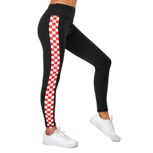 croatia black checkered leggings croatian pants