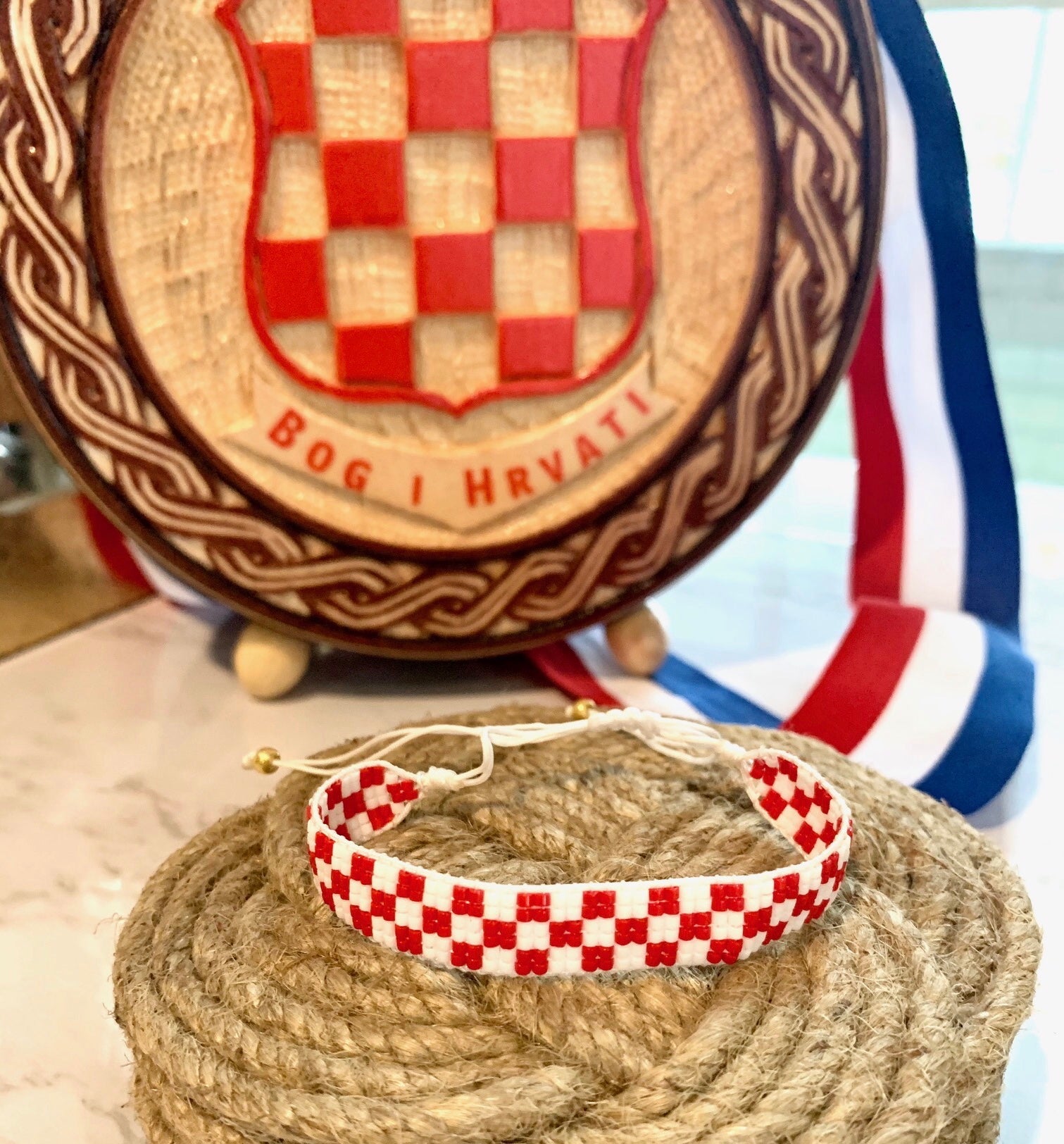 Croatia Checkered Handmade Bracelet