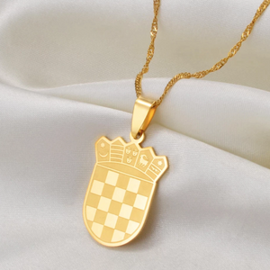 Gold and Silver Croatian Grb Necklace